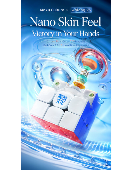 MoYu Aolong V6 3x3 Nano Skin Feel 20 Magnets Maglev Ball Core