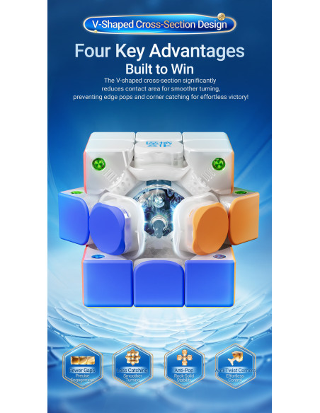 MoYu Aolong V6 3x3 Nano Skin Feel 20 Magnets Maglev Ball Core