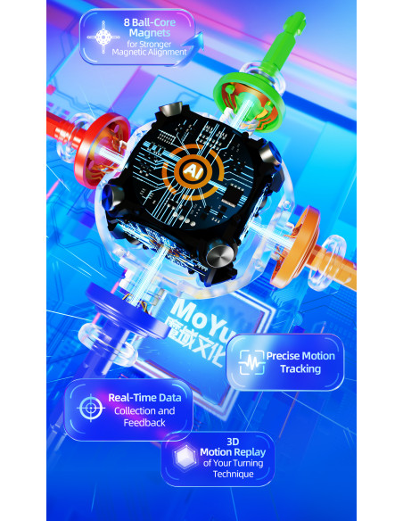 MoYu AoLong V5 AI 3x3 UV Coated 8 Magnets Maglev Ball Core