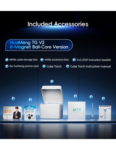 HuaMeng TG V2 3x3 20-M Ball Core UV 20 Magnets Maglev Ball Core