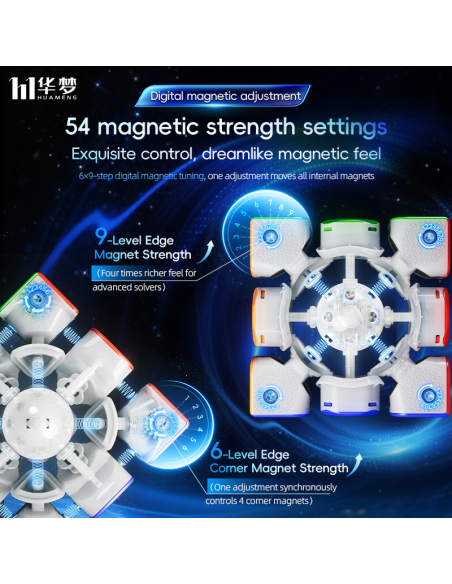HuaMeng TG V2 3x3 20-M Ball Core UV 20 Magnets Maglev Ball Core