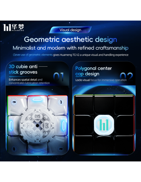HuaMeng TG V2 3x3 20-M Ball Core UV 20 Magnets Maglev Ball Core