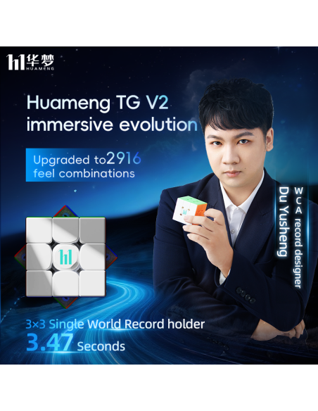 HuaMeng TG V2 3x3 20-M Ball Core UV 20 Magnets Maglev Ball Core